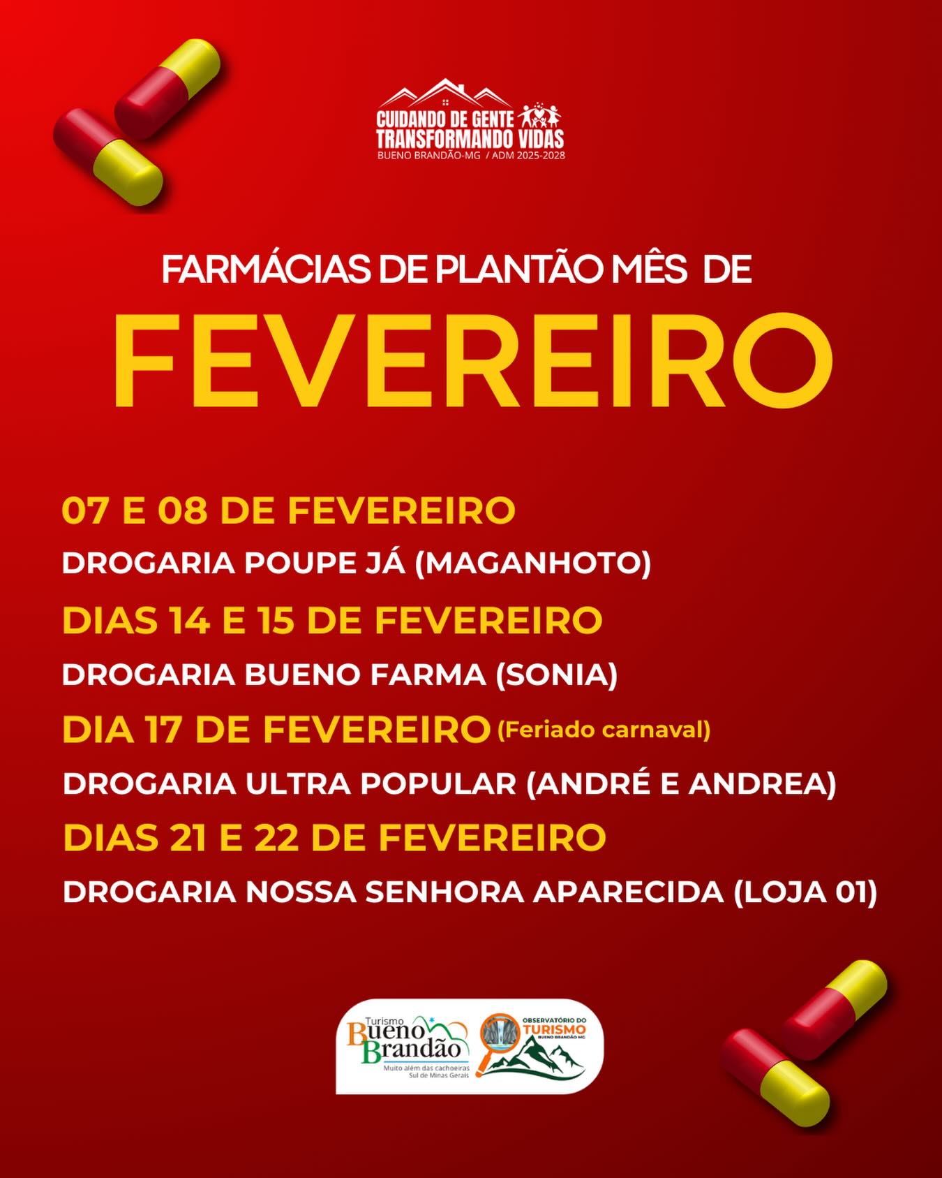 Postagem feita no Instagram da Prefeitura