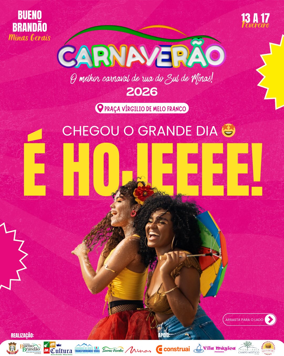 Postagem feita no Instagram da Prefeitura