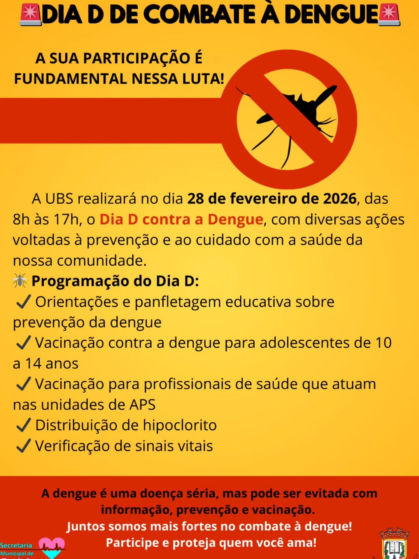 Postagem feita no Instagram da Prefeitura