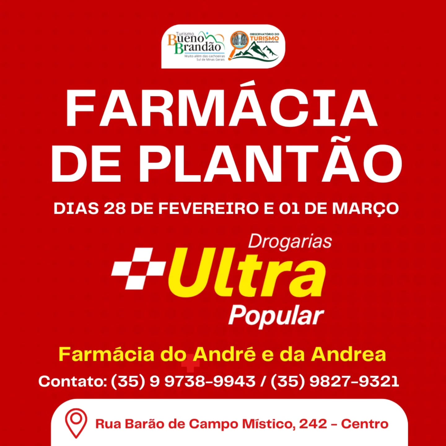 Postagem feita no Instagram da Prefeitura