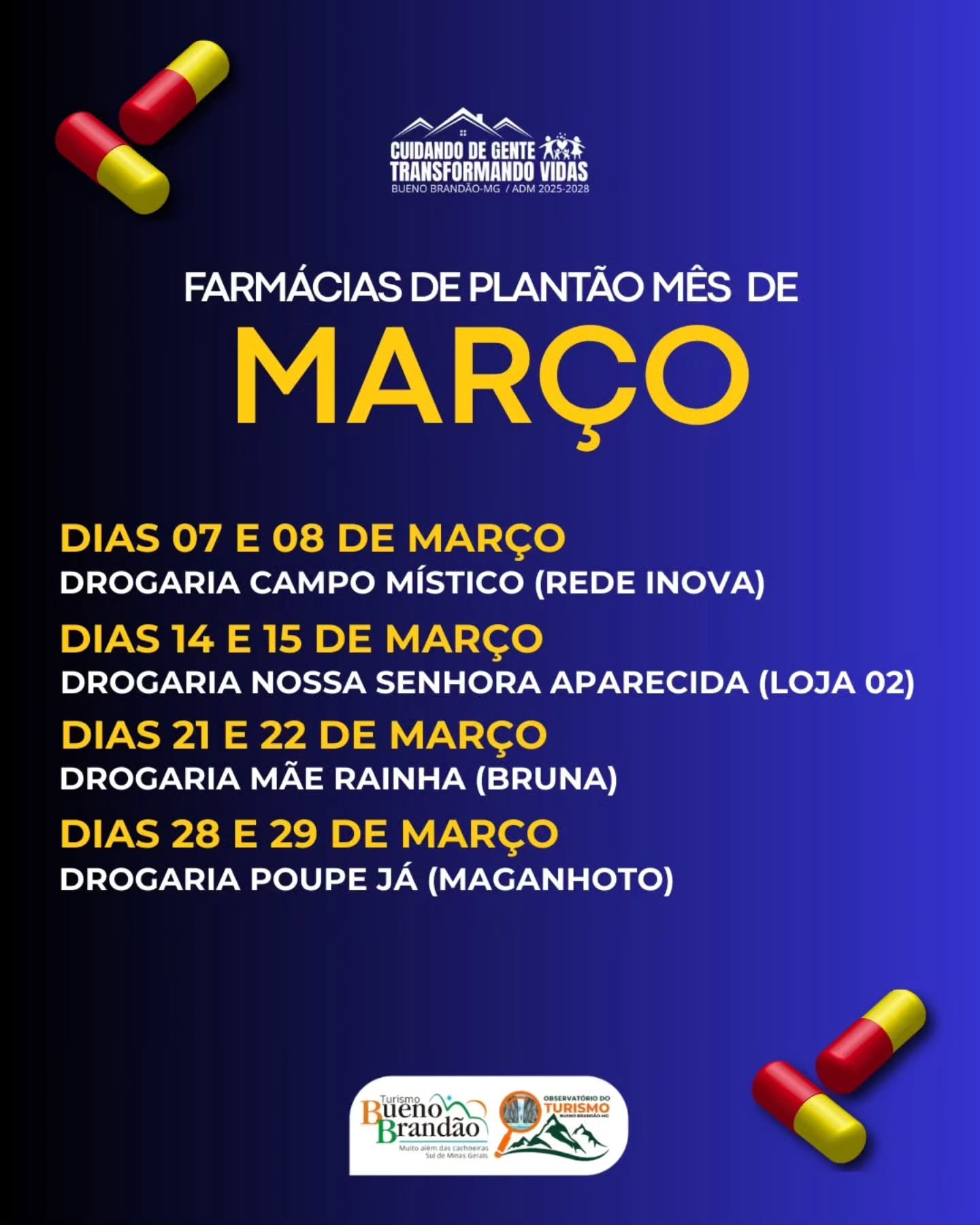 Postagem feita no Instagram da Prefeitura