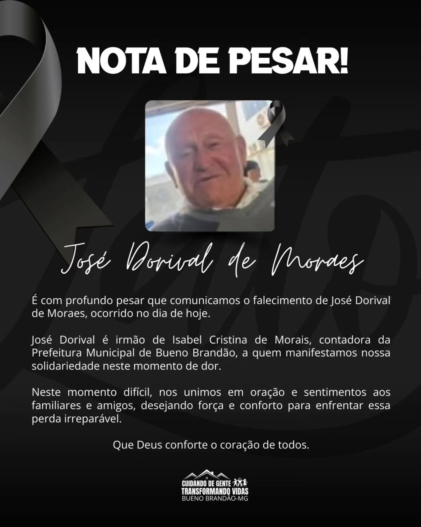 Postagem feita no Instagram da Prefeitura