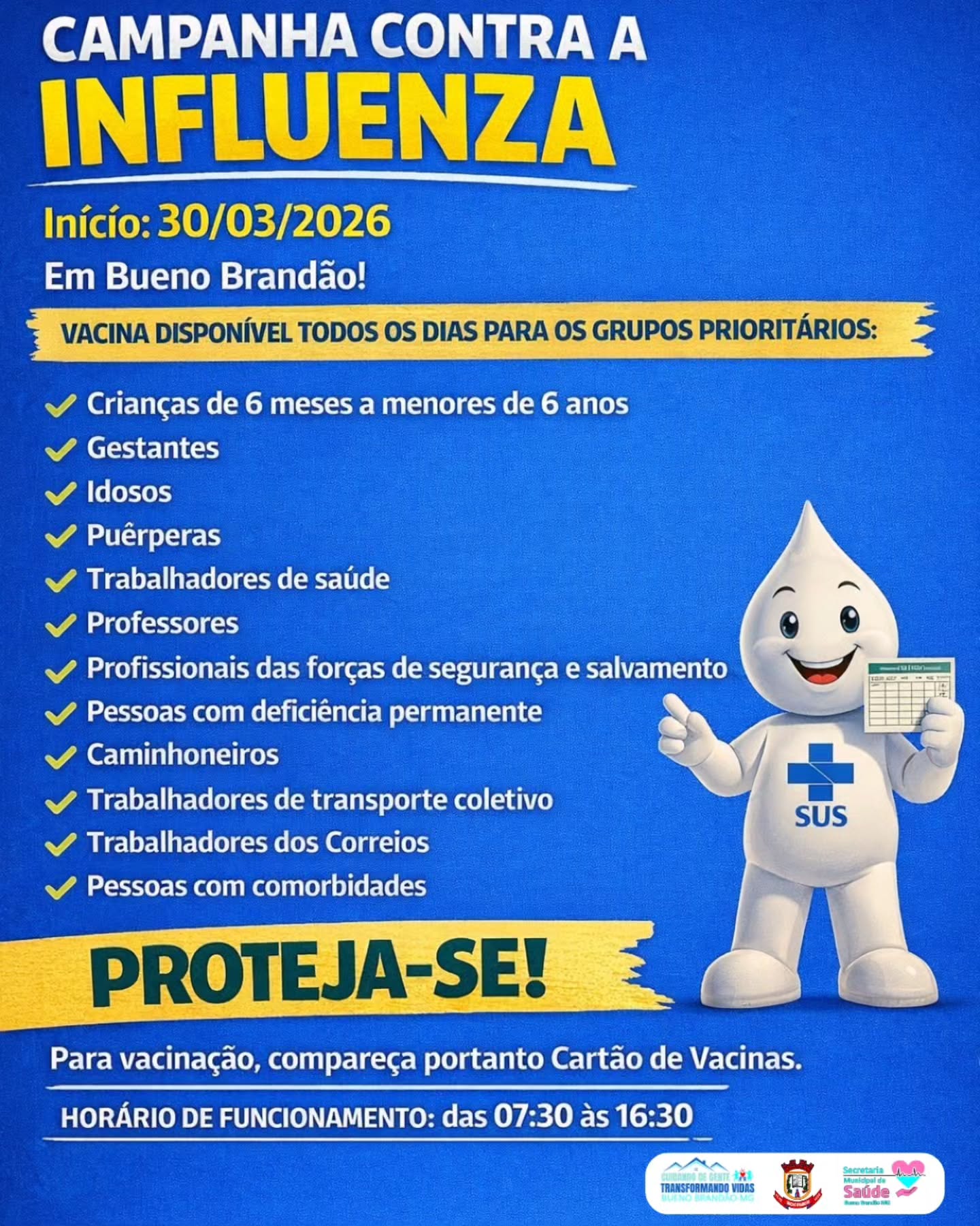 Postagem feita no Instagram da Prefeitura