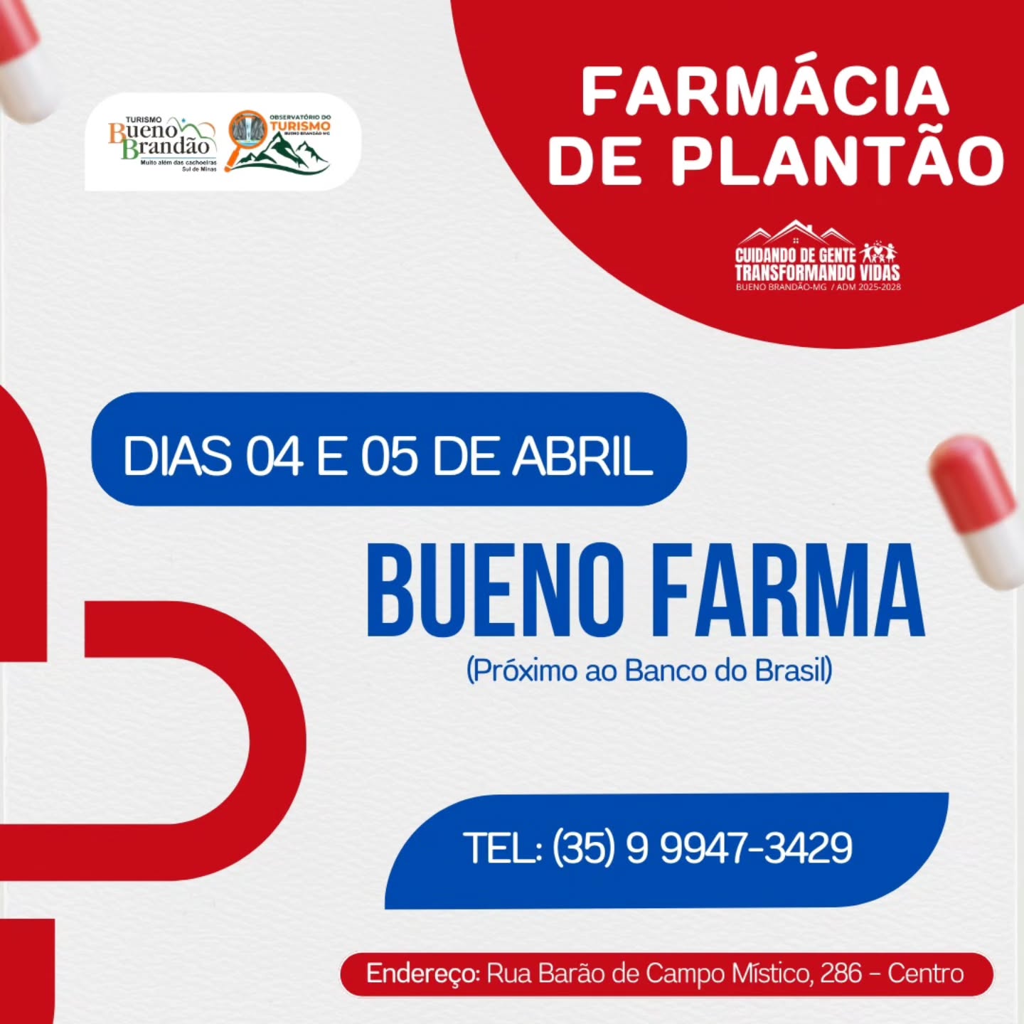 Postagem feita no Instagram da Prefeitura