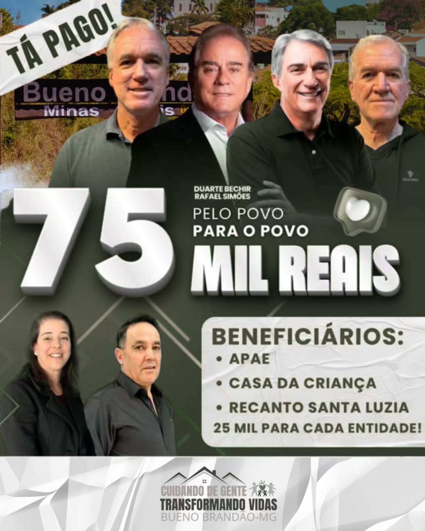 Postagem feita no Instagram da Prefeitura