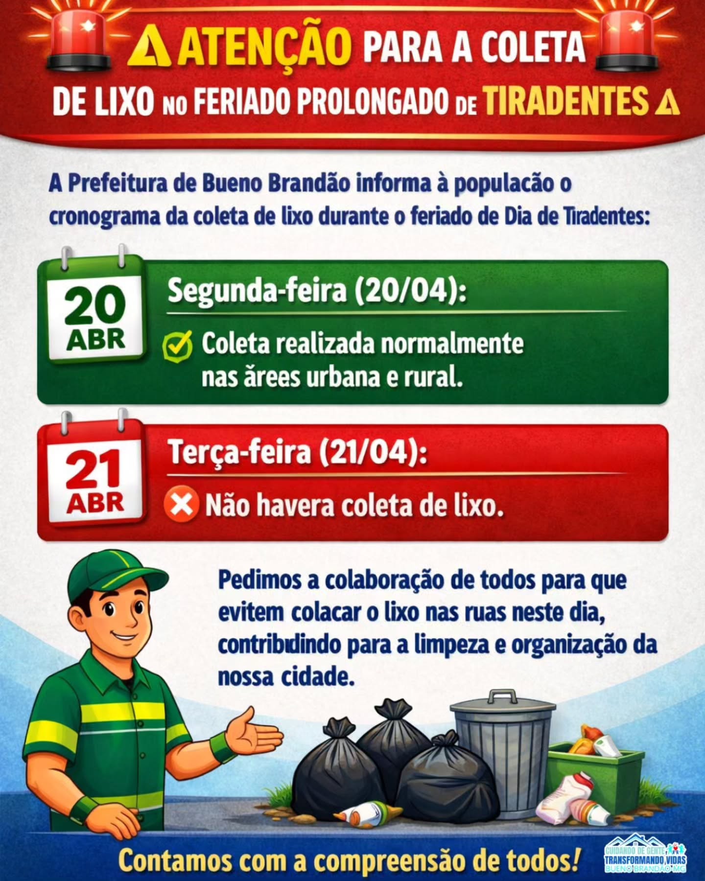 Postagem feita no Instagram da Prefeitura