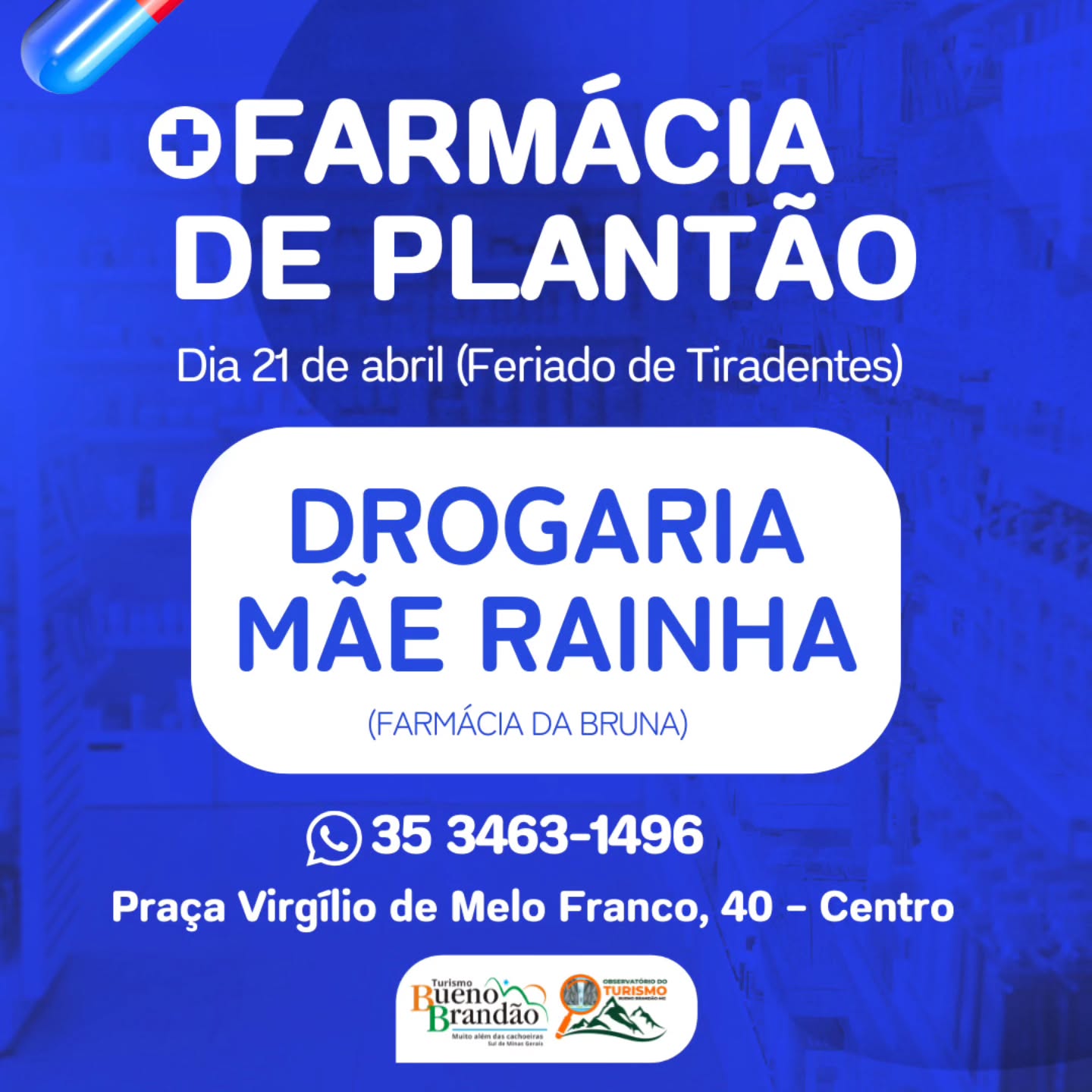 Postagem feita no Instagram da Prefeitura