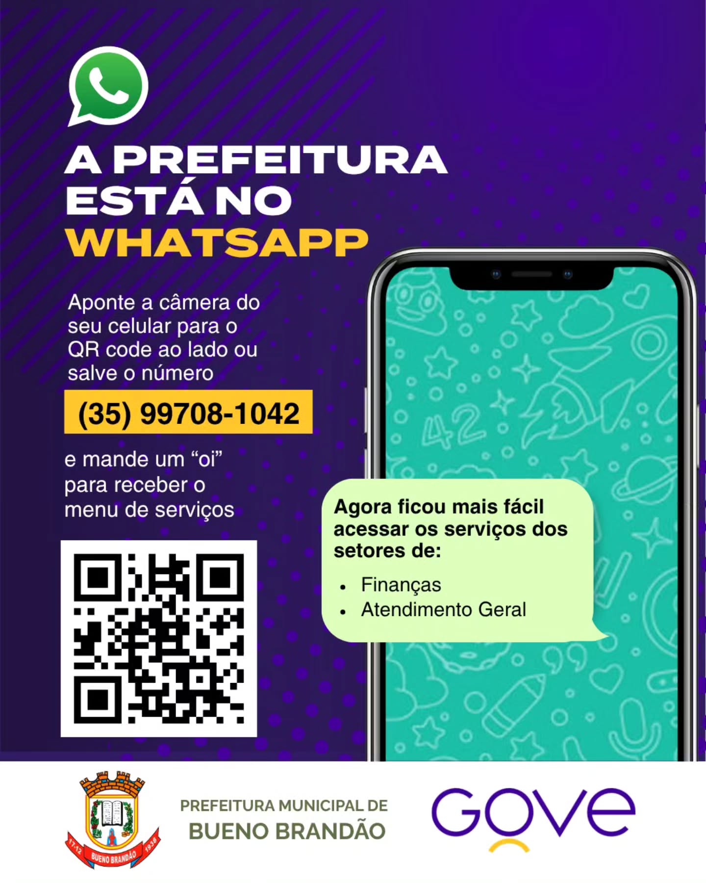 Postagem feita no Instagram da Prefeitura