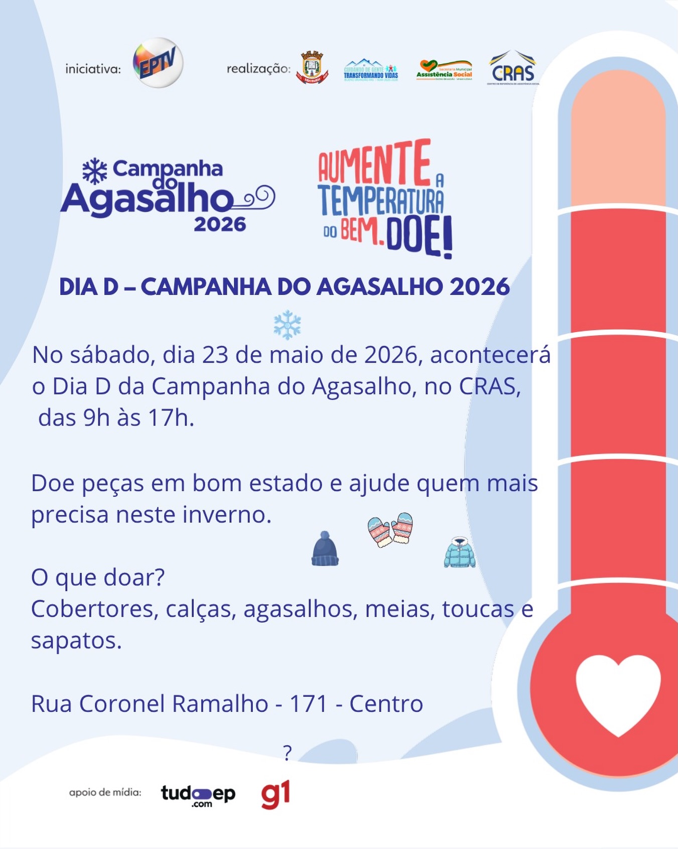 Postagem feita no Instagram da Prefeitura
