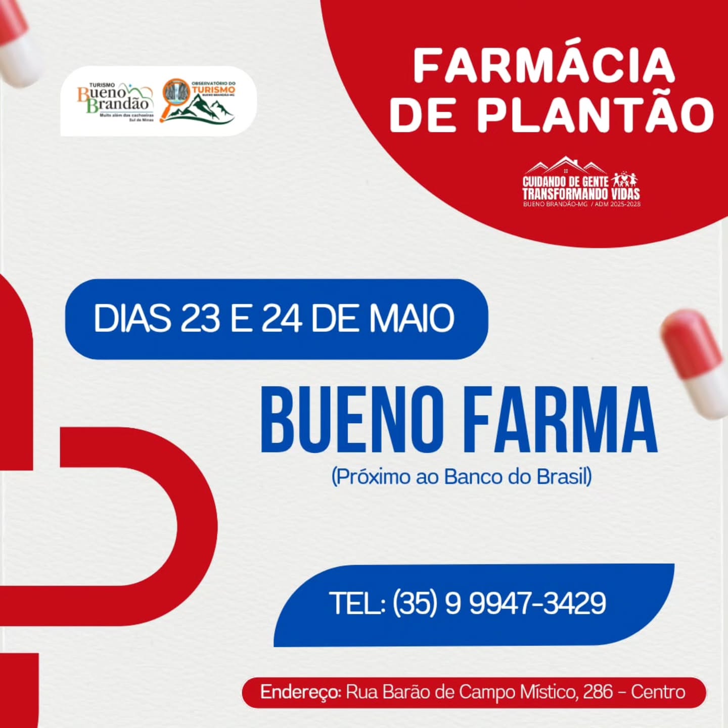 Postagem feita no Instagram da Prefeitura