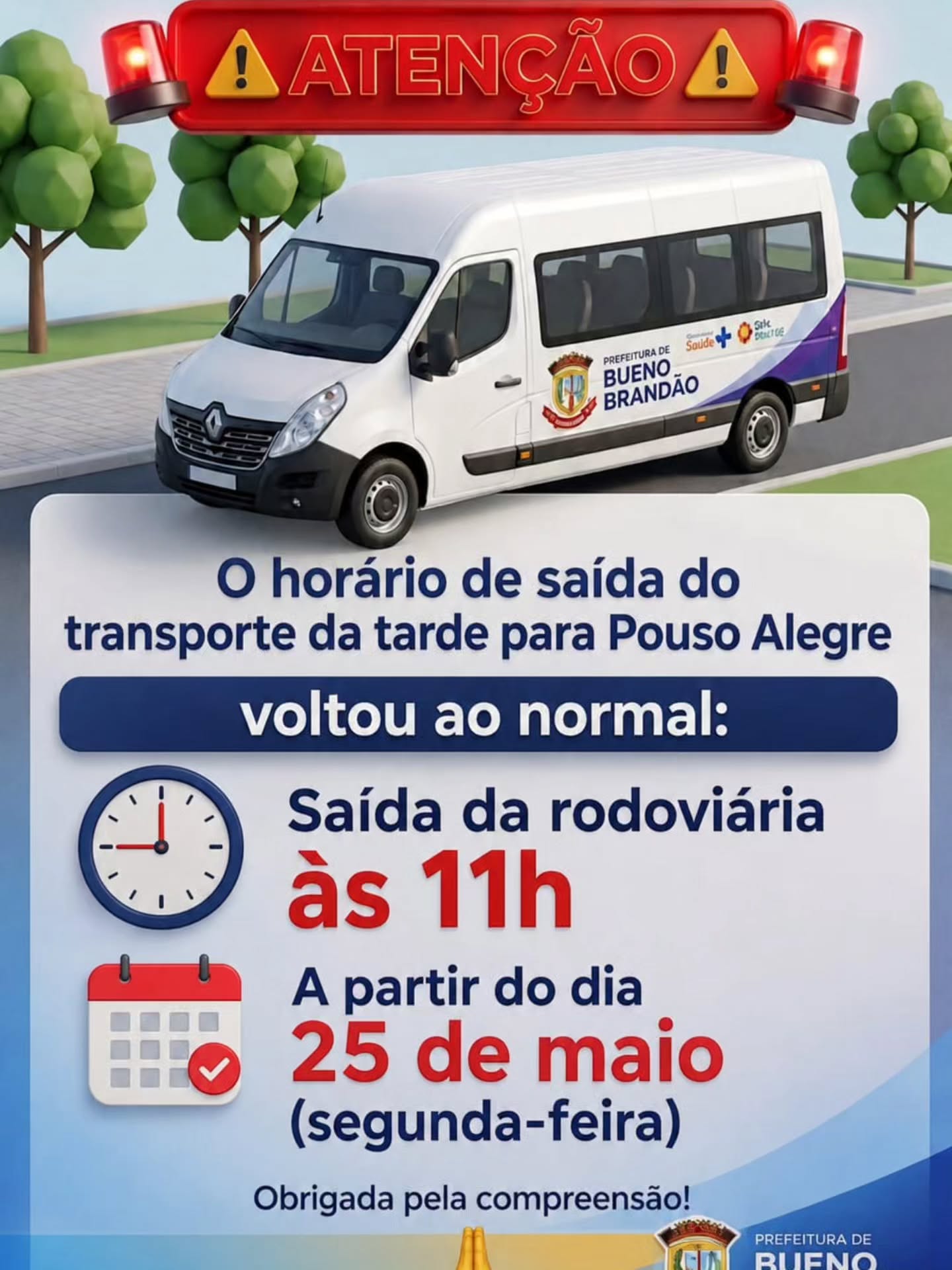 Postagem feita no Instagram da Prefeitura