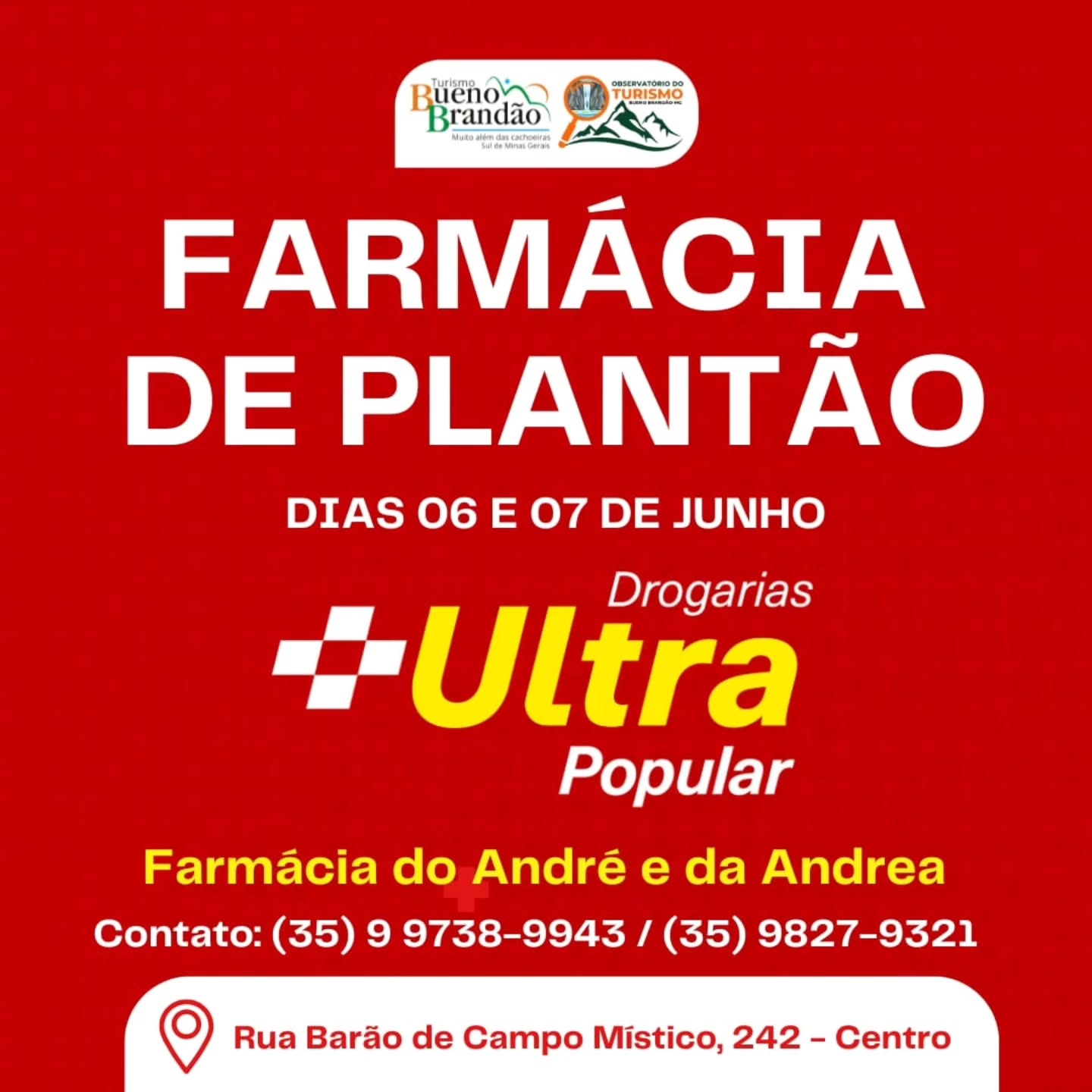 Postagem feita no Instagram da Prefeitura