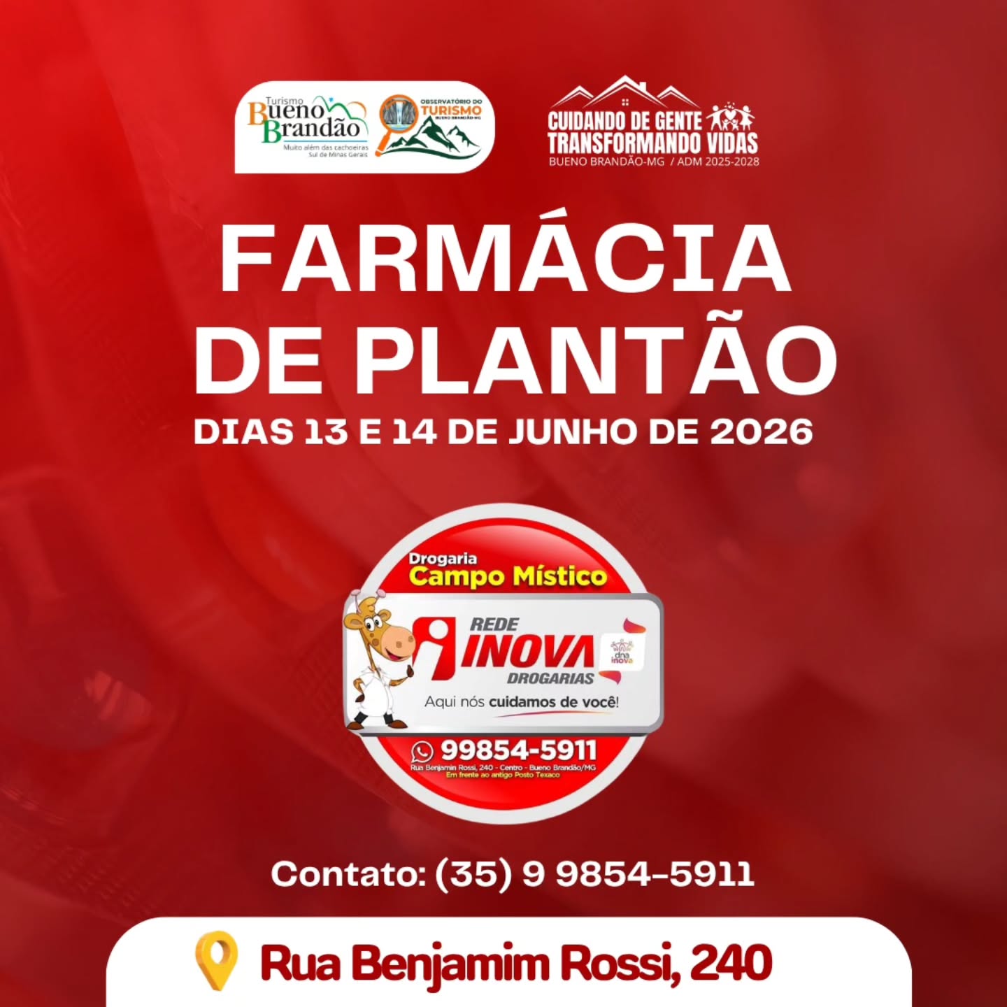 Postagem feita no Instagram da Prefeitura