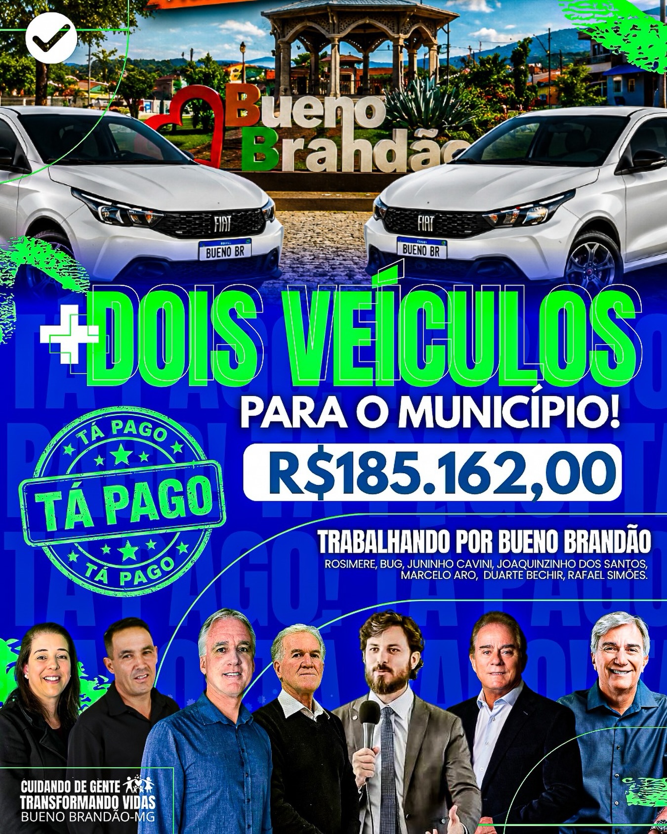 Postagem feita no Instagram da Prefeitura