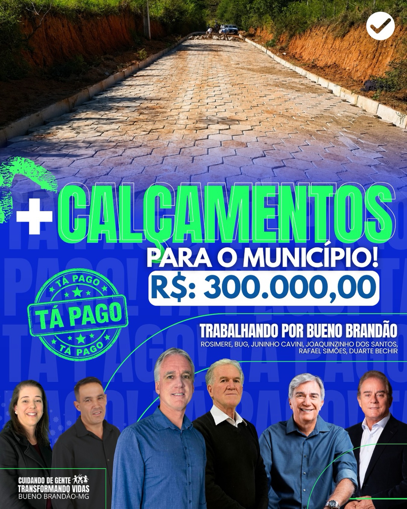 Postagem feita no Instagram da Prefeitura