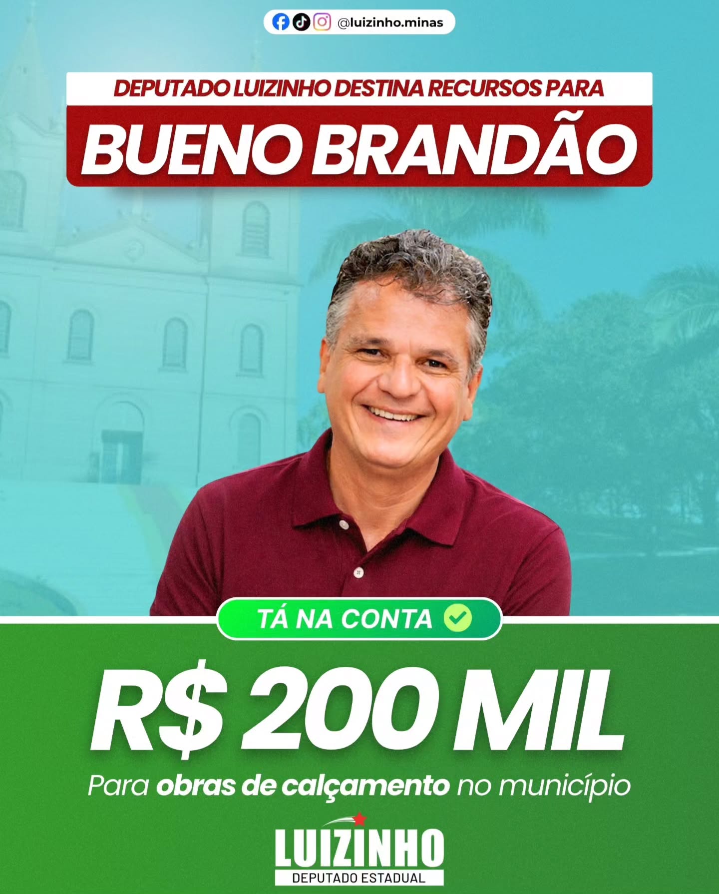 Postagem feita no Instagram da Prefeitura