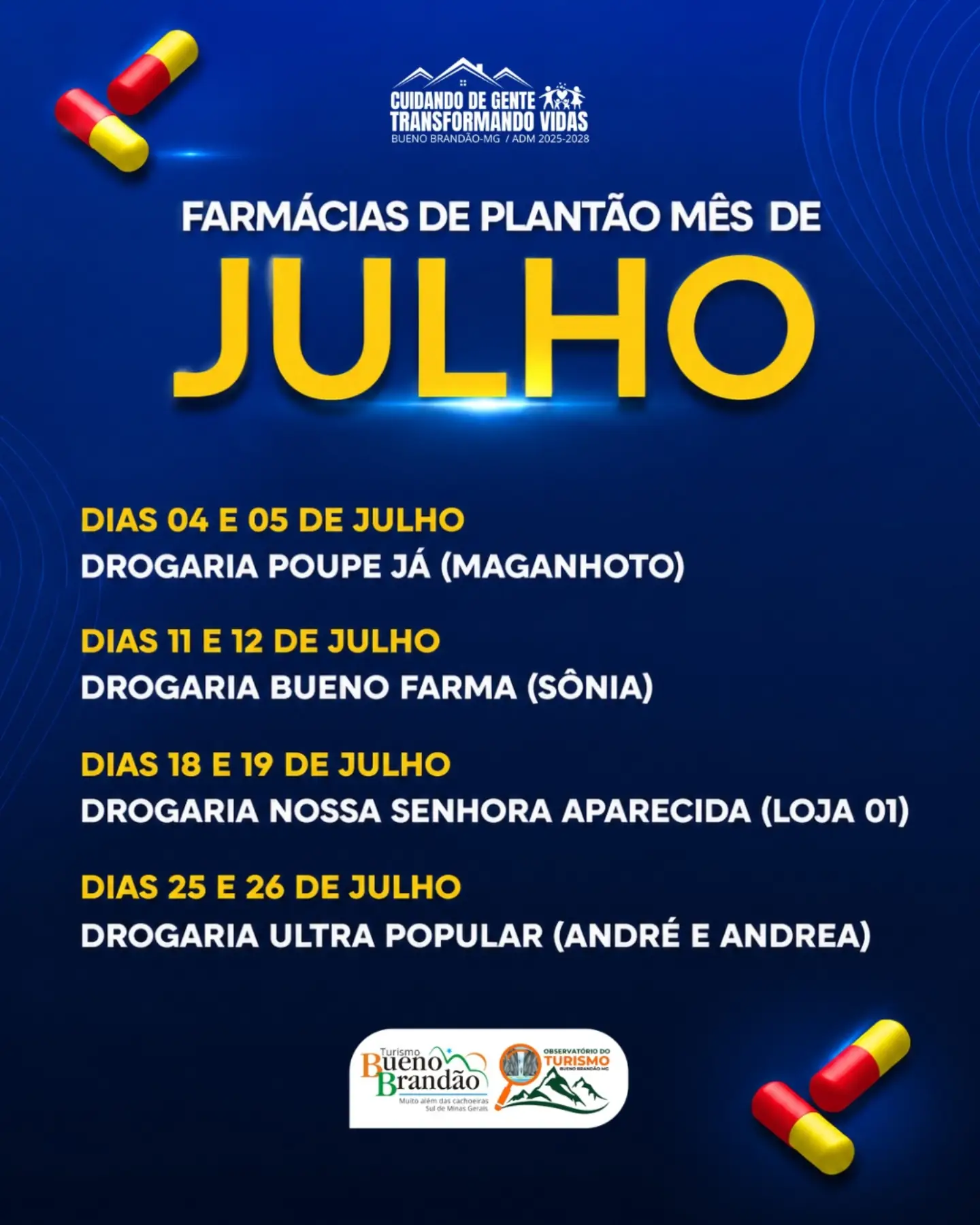 Postagem feita no Instagram da Prefeitura