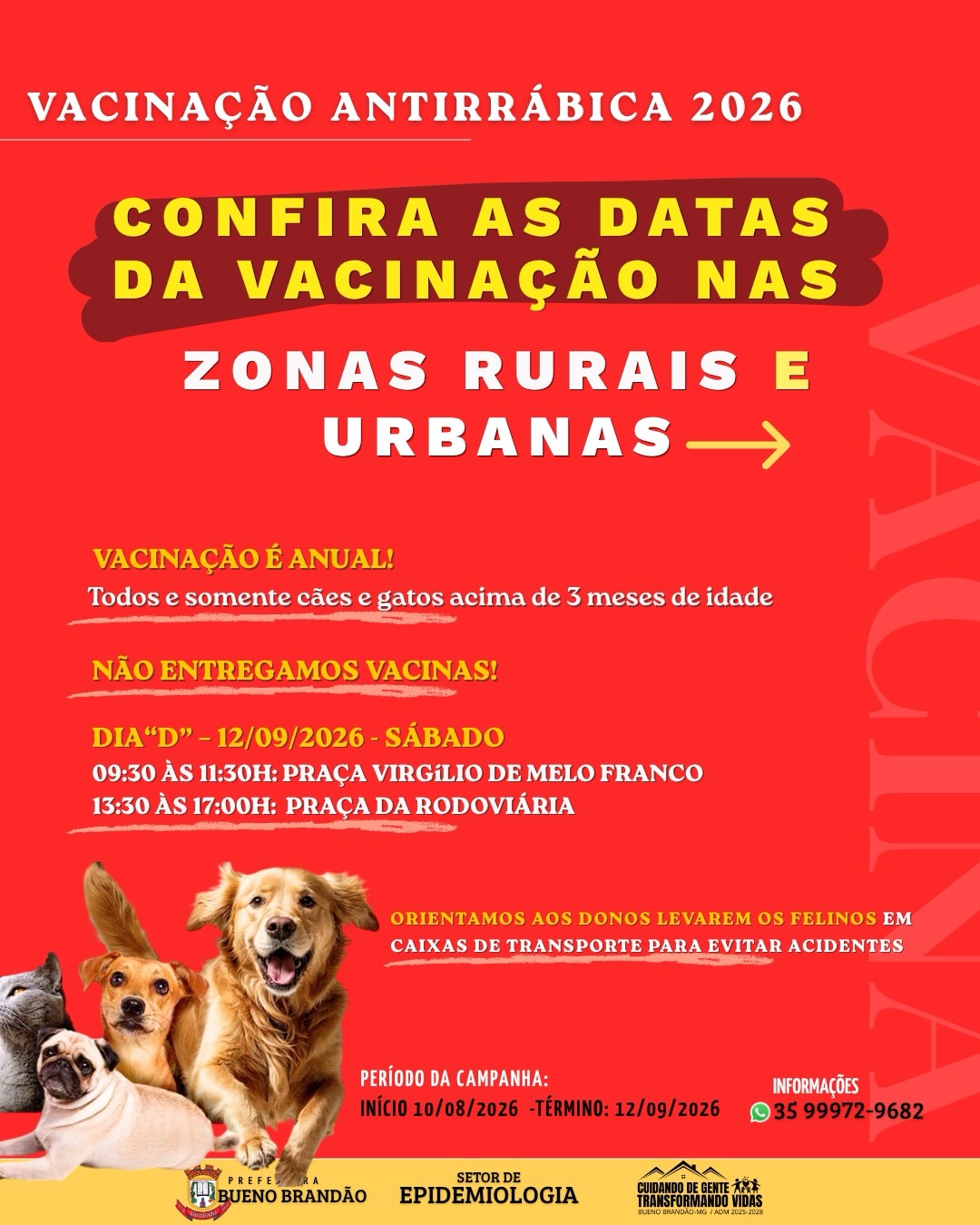 Postagem feita no Instagram da Prefeitura