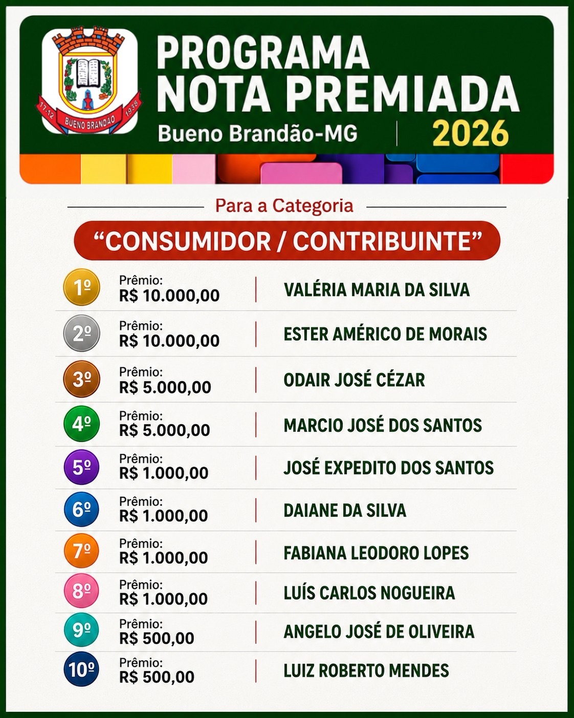 Postagem feita no Instagram da Prefeitura