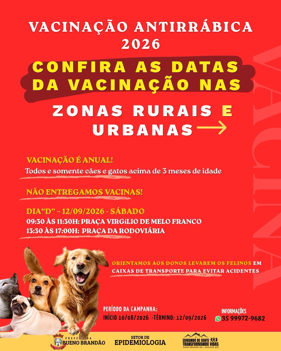 Postagem feita no Instagram da Prefeitura